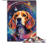 Puzzle da 1000 pezzi "Beagle Dog In The Galaxy", puzzle da 1000 pezzi educativi e divertenti, gioco da interni per l'arredamento della casa, dimensioni 50X75cm