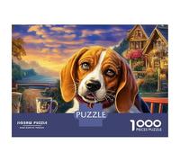 Puzzle da 1000 pezzi Beagle, ideato per passeggiate nel bosco, puzzle per adulti e adolescenti, carta di qualità, migliora la e il divertimento, ideale per attività di gruppo, 52x38 cm/1000 pezzi