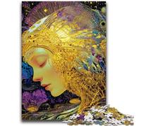 Puzzle da 1000 pezzi "Beautiful Golden Girl" per adulti e adolescenti, gioco per famiglie, antistress, sfida difficile, collezione di artisti, belle arti (50x75cm)