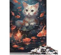 Puzzle da 1000 pezzi "Becoming Koi Kitten" per adulti, puzzle di carta, giochi educativi per bambini, 38x26 cm/1000 pezzi