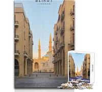 Puzzle da 1000 pezzi Beirut,giocattolo,gioco intellettuale,attività per la famiglia,regalo per compleanni,dimensioni 38x52cm