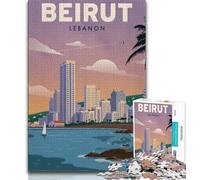 Puzzle da 1000 pezzi Beirut, sfida difficile antistress Ogni pezzo è unico Gioco divertente e stimolante per tutta la famiglia (75x50cm)