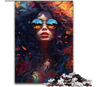 Puzzle da 1000 pezzi "Bella donna con occhiali da sole" Puzzle in cartone, gioco rompicapo, gioco interattivo per famiglie, adatto a tutte le età 1000 pezzi(26x38cm)