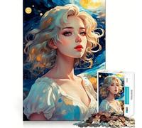 Puzzle da 1000 pezzi "Bella ragazza" con bordi perfetti,gioco di abilità mentale,gioco lento,divertente,regalo di compleanno per la mente (50x75cm)