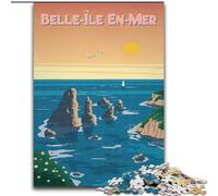 Puzzle da 1000 pezzi Belle-Ile-en-Mer, per bambini dai 14 anni in su Ogni pezzo è unico Gioco divertente e stimolante per tutta la famiglia Ottimo regalo Dimensioni: 50x75cm