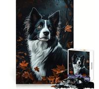 Puzzle da 1000 pezzi Bellezza canina autunnale per ragazzi, sfida intelligente, piacevole momento di relax, assemblaggio preciso, (50x75cm)