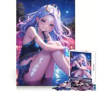 Puzzle da 1000 pezzi "Bellezza celeste al chiaro di luna" per adulti e ragazzi,ideale per il benessere mentale,il relax e la concentrazione,perfetto per un'esperienza di gioco completa Regalo speciale