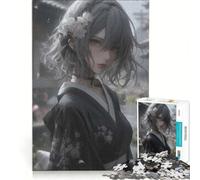Puzzle da 1000 pezzi "Bellissima fanciulla ninja", gioco rompicapo, decorazione per la casa, con pezzi di forma casuale completamente ad incastro 38x52cm