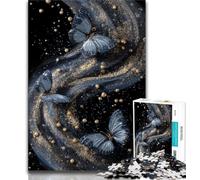 Puzzle da 1000 pezzi "Bellissima farfalla blu" per adolescenti e adulti, giocattoli educativi ideali come regalo per tutta la famiglia, 50x75cm