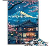 Puzzle da 1000 pezzi, bellissimi puzzle in legno del Monte Fuji per adulti, dimensioni 50x75cm, ideali per gli innamorati, Capodanno e San Valentino.