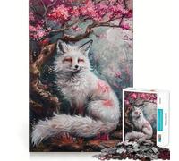 Puzzle da 1000 pezzi Bellissimo albero di fiori di volpe,taglio preciso,gioco divertente per stimolare la mente,divertimento rilassante,decorazione natalizia per la casa (38x52cm)