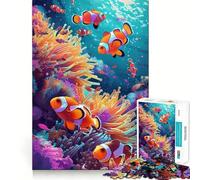 Puzzle da 1000 pezzi Bellissimo pesce pagliaccio,taglio liscio,gioco cognitivo,regalo per momenti di relax,regalo di compleanno (38x26cm)