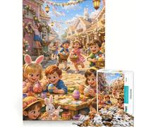 Puzzle da 1000 pezzi "Benvenuta Pasqua" - Gioco interattivo per allenare mente e mani con pezzi ad incastro di forma casuale 38x26cm