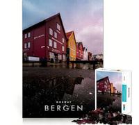 Puzzle da 1000 pezzi Bergen,con incastri fluidi,divertente,stimolante per la logica e il pensiero creativo Gioco casual,ideale come regalo di Natale (50x75cm)