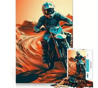 Puzzle da 1000 pezzi Bicicletta nel deserto Taglio preciso Gioco divertente per stimolare la mente Divertimento a ritmo lento Decorazione natalizia per la casa (38x52cm)