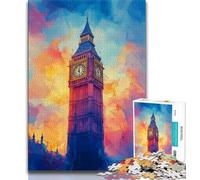 Puzzle da 1000 pezzi Big Ben a Londra puzzle da 1000 pezzi per adulti e ragazzi gioco intellettuale collezione di artisti belle arti (38x26cm)