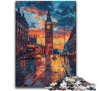 Puzzle da 1000 pezzi Big Ben colorato, gioco stimolante e gioco per famiglie, ideale come regalo per tutta la famiglia, 26x38cm