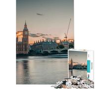 Puzzle da 1000 pezzi Big Ben Gioco avvincente per coltivare la pazienza rilassante che stimola l'analisi e la logica Opera d'arte regalo (dimensioni 38x26cm)