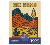 Puzzle Da 1000 Pezzi Big Bend National Park Illustration Puzzle Per Adulti Gioco Pratico Sfida Difficile Interazione Genitore-figlio 52x38cm/1000pcs
