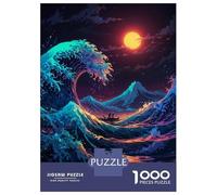 Puzzle Da 1000 Pezzi Big Wave Moonlit Voyage Puzzle Per Adulti Gioco Pratico Sfida Difficile Interazione Genitore-figlio 70x50cm/1000pcs