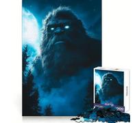 Puzzle da 1000 pezzi "Bigfoot al chiaro di luna" per adolescenti, ideale per allenare la mente, per un relax informale, con taglio uniforme, perfetto come regalo di compleanno (38x52cm)