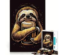 Puzzle da 1000 pezzi "Birra e bradipo" per adolescenti, gioco di logica, passatempo rilassante, taglio perfetto, regalo classico 50x75cm