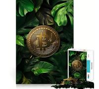 Puzzle da 1000 pezzi Bitcoin nella giungla per ragazzi,gioco di squadra perfetto,gioco cognitivo,regalo,gioco rilassante,divertente attività per compleanno (38x26cm)