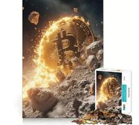 Puzzle da 1000 pezzi Bitcoin,resistente,con giunture lisce,divertente,logico,stimolante,per il gioco di logica e il pensiero creativo,ideale come regalo di Natale (50x75cm)