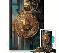 Puzzle da 1000 pezzi Bitcoin Rovine Antiche Arte Taglio Preciso Gioco Creativo per la Mente Gioco Facile da Giocare Natale Decorazione Artistica (50x75cm)