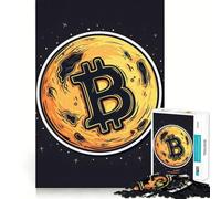 Puzzle da 1000 pezzi Bitcoin to the Moon Gioco di precisione per il gioco cognitivo Gioco per il tempo libero Regalo di Natale divertente (38x52cm)