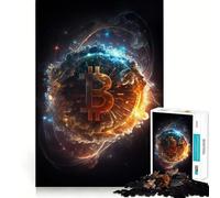 Puzzle da 1000 pezzi Bitcoin Universe V Clean Fit Decor Attività stimolante per la mente Gioco rilassante Regalo di Natale divertente (38x26cm)