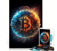Puzzle da 1000 pezzi Bitcoin Universe V,pezzi a incastro preciso,gioco cognitivo,regalo,momento di divertimento accogliente,scena natalizia artistica (50x75cm)