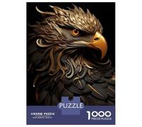 Puzzle Da 1000 Pezzi Black And Gold Eagle Puzzle Per Adulti Gioco Rompicapo Migliora La Memoria Regali Unici Per Compleanno E Natale 52x38cm/1000pcs