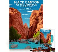 Puzzle da 1000 pezzi Black Canyon The Gunnison,decorazione con bordi ben definiti,giocattolo creativo,divertimento facile,regalo di Natale (50x75cm)