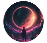 Puzzle da 1000 pezzi "Black Hole Art", puzzle rotondo da 1000 pezzi per adulti, ideale come regalo di Natale e decorazione per la casa, 67,5x67,5 cm.