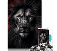 Puzzle da 1000 pezzi Black Lion King of Crown Puzzle da 1000 pezzi per adolescenti, regali per amici e familiari per età 14 (38x26cm)