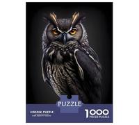 Puzzle Da 1000 Pezzi Black Owl Puzzle Per Adulti Gioco Rompicapo Migliora La Memoria Ideale Come Regalo Per Tutta La Famiglia 70x50cm/1000pcs