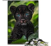 Puzzle da 1000 pezzi "Black Panther Baby in The Jungle" per adulti, regalo perfetto per l'arredamento della casa, divertimento in famiglia, età 14+ (dimensioni 26x38cm)