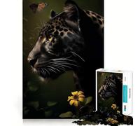 Puzzle da 1000 pezzi Black Panther in primo piano,taglio perfetto,divertente rompicapo cognitivo,gioco per il tempo libero,regalo artistico di Natale 38x26cm