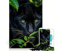 Puzzle da 1000 pezzi Black Panther nella giungla,disegni accuratamente ritagliati,gioco stimolante per la mente,facile da giocare,regalo di compleanno ideale per chi ama pensare 50x75cm