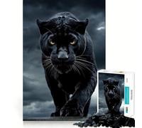 Puzzle da 1000 pezzi Black Panther nella tempesta,decorazione a incastro,regalo rompicapo,gioco di pace,opera d'arte natalizia 50x75cm