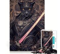 Puzzle da 1000 pezzi Black Panther Warrior Perfect Edge Play,gioco di allenamento mentale,divertimento a ritmo lento,regalo di compleanno 50x75cm