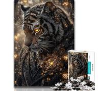 Puzzle da 1000 pezzi Black Tiger Jigsaws Puzzle da 1000 pezzi per adulti Regali, antistress Sfida difficile Migliora l'amore tra coppie 26x38cm