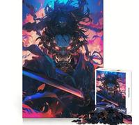 Puzzle da 1000 pezzi "Blaze of The Demon Samurai" per ragazzi, stimolante per la mente, divertente e senza stress, con bordi definiti, ideale come regalo di Natale (50x75cm)