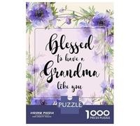 Puzzle Da 1000 Pezzi Blessed to Have A Grandma Like You Puzzle Per Adulti Gioco Rompicapo Ma Divertente E Umoristico Offerta Regalo Per Tutta La Famiglia 38x26cm/1000pcs