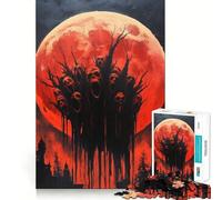 Puzzle da 1000 pezzi Blood Moon Horror Sharp Joint Play,gioco di costruzione che favorisce la concentrazione,gioco tranquillo,divertimento assicurato per il compleanno 38x26cm