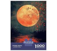 Puzzle Da 1000 Pezzi - Blood Moon Over Water Puzzle Per Adolescenti Gioco Rompicapo Antistress Offerta Regalo Per Tutta La Famiglia 52x38cm/1000pcs