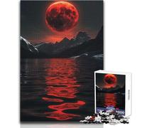 Puzzle da 1000 pezzi Blood Moon Rising, rilassante attività per il tempo libero, taglio di precisione, bordo liscio, giocattolo da gioco, dimensioni 38x26cm