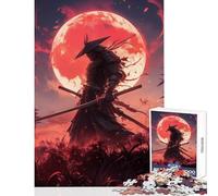 Puzzle da 1000 pezzi Blood Moon Samurai Giocattoli antistress Ottimo regalo per giochi educativi con pezzi completamente interconnessi di forma casuale Dimensioni 38x52cm