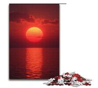 Puzzle da 1000 pezzi Blood of The Setting Sun regali per adulti lista dei desideri di Natale con Babbo Natale per adolescenti dai 14 anni in su 1000 pezzi (38x26 cm)